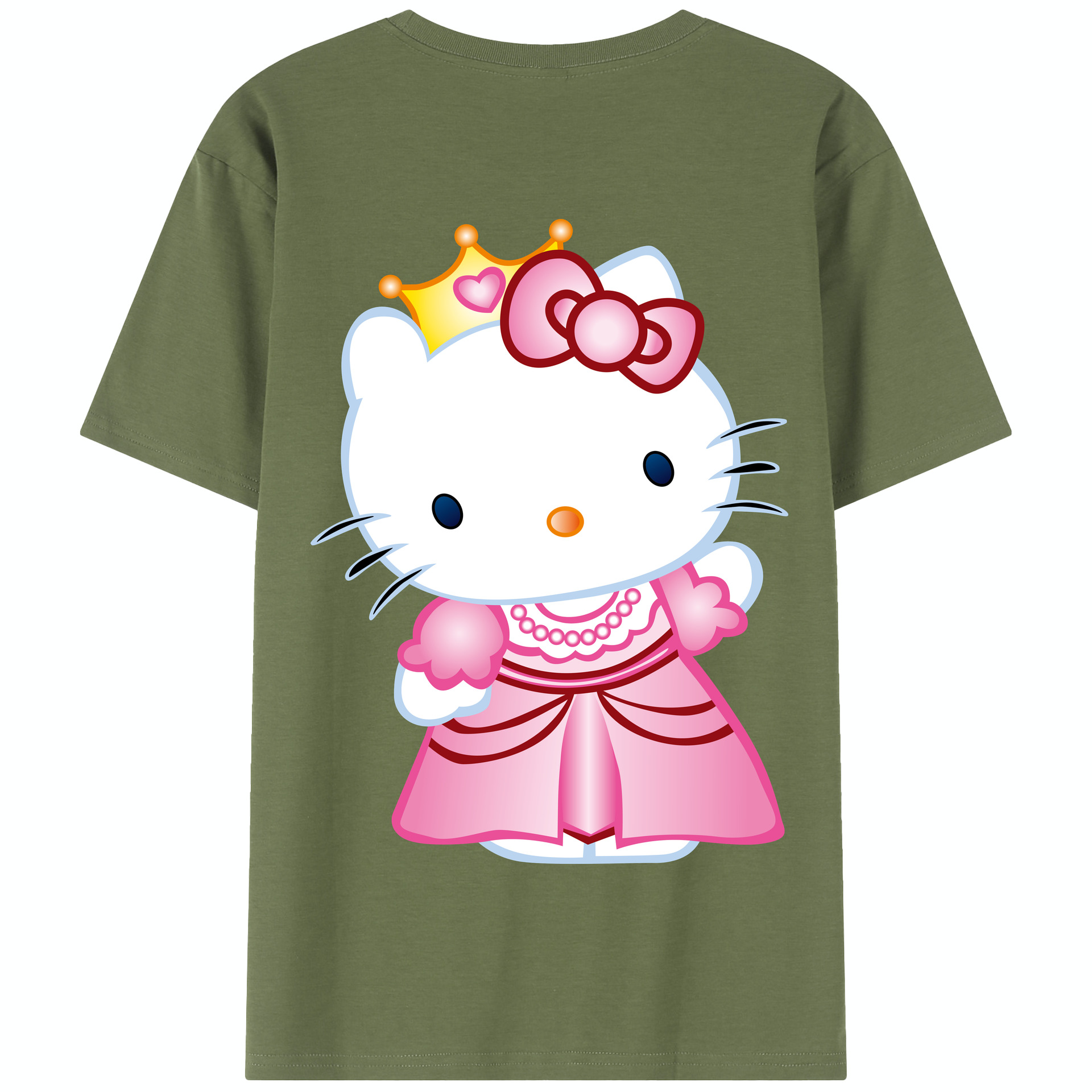 （画像用） Hello Kitty ハローキティ 綿100％半袖Tシャツ（背面プリント）